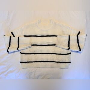 OAK + FORT Striped Knit Sweater